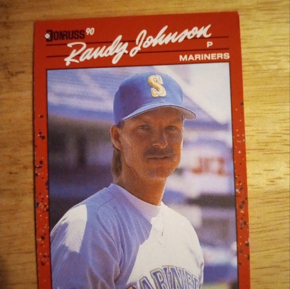 Two Randy Johnson 1990 Donruss error cards - Picture 2 of 4
